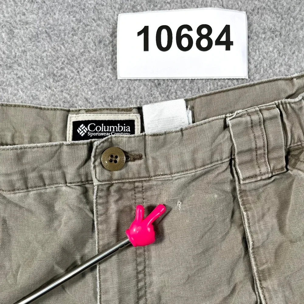 Columbia Sportswear Cargo Shorts Mens 38 Gray Cotton Hiking Camping Outdoor